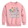 thumbnail image 1 of Peanuts - Flower Power - Toddler & Youth Crewneck Fleece Sweatshirt, 1 of 5