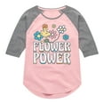 thumbnail image 1 of Peanuts - Flower Power - Toddler & Youth Girls Raglan Graphic T-Shirt, 1 of 6