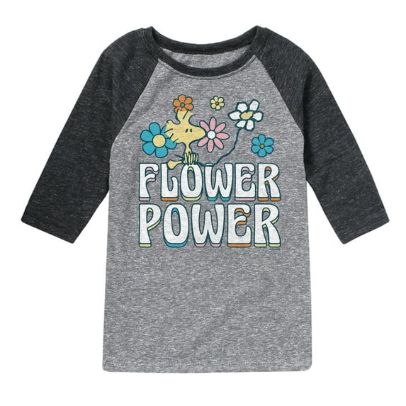 Peanuts - Flower Power - Toddler & Youth Raglan Graphic T-Shirt