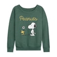 thumbnail image 1 of Peanuts - Flower - Women's French Terry Long Sleeve Pullover, 1 of 5