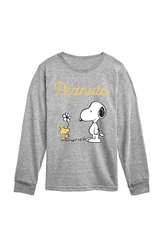 - Flower - Youth Boys Long Sleeve Graphic T-Shirt