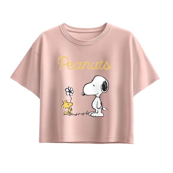 Peanuts - Flower - Youth Girls Boxy T-Shirt