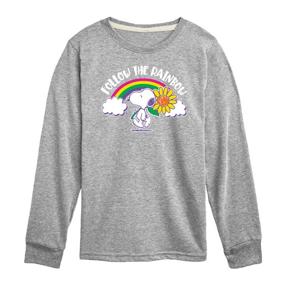 Peanuts - Follow The Rainbow - Youth Long Sleeve Tee