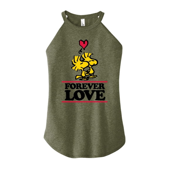 Peanuts - Forever Love - Juniors High Neck Tank Top
