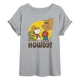 thumbnail image 1 of Peanuts - Franklin And Snoopy Howdy - Women's Oversized T-Shirt, 1 of 6