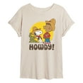 thumbnail image 1 of Peanuts - Franklin And Snoopy Howdy - Women's Oversized T-Shirt, 1 of 6