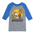 thumbnail image 1 of Peanuts - Franklin And Snoopy Howdy - Toddler & Youth Raglan Graphic T-Shirt, 1 of 4