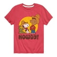 thumbnail image 1 of Peanuts - Franklin And Snoopy Howdy - Toddler & Youth Short Sleeve Graphic T-Shirt, 1 of 6