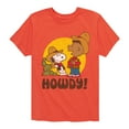 thumbnail image 1 of Peanuts - Franklin And Snoopy Howdy - Toddler & Youth Short Sleeve Graphic T-Shirt, 1 of 6
