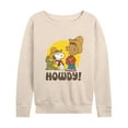 thumbnail image 1 of Peanuts - Franklin And Snoopy Howdy - Women's Lightweight French Terry Long Sleeve Shirt, 1 of 6