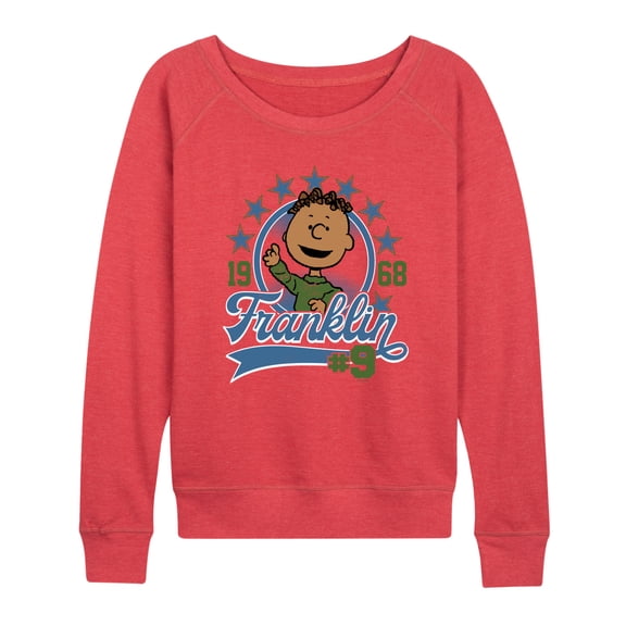 Peanuts - Franklin Baseball - Women's French Terry Long Sleeve Pullover