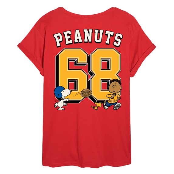 Peanuts - Franklin Collegiate -Womens Oversized Graphic T-Shirt