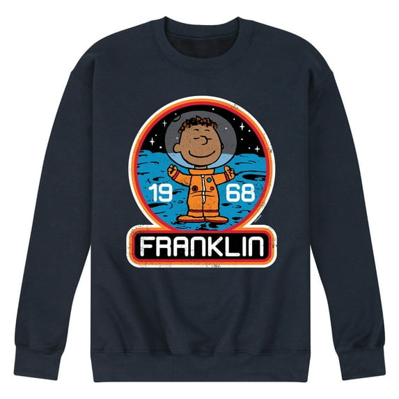 Peanuts - Franklin Space Badge - Men's Crew Neck Fleece Pullover