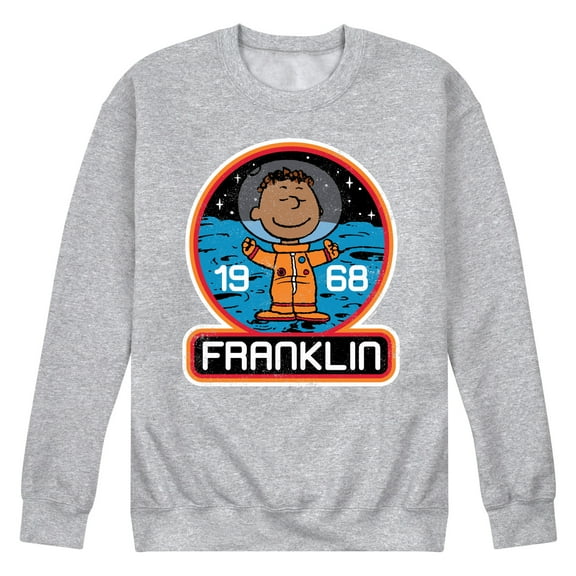 Peanuts - Franklin Space Badge - Men's Crew Neck Fleece Pullover