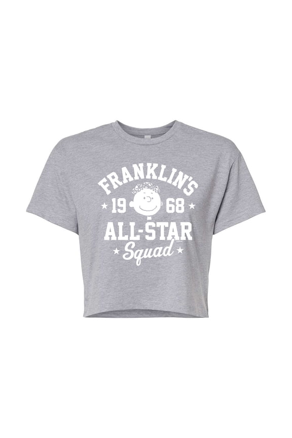 - Franklins All Star Squad - Juniors Cropped Cotton Blend T-Shirt