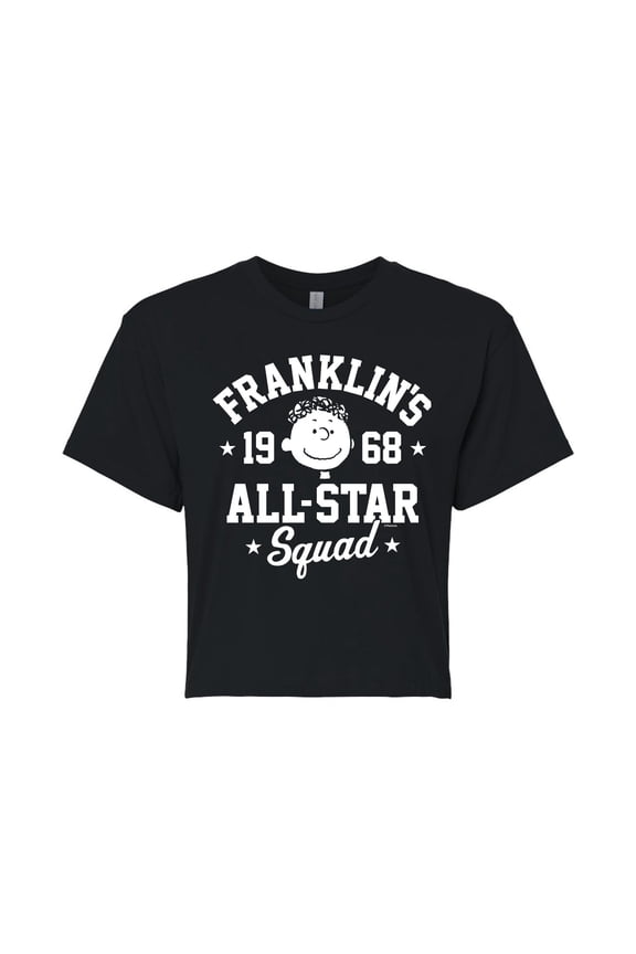 - Franklins All Star Squad - Juniors Cropped Cotton Blend T-Shirt