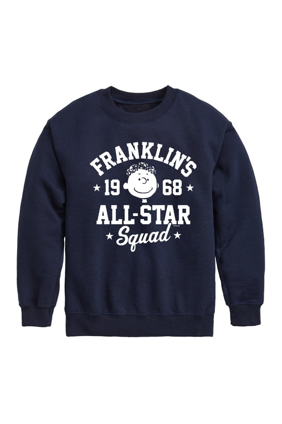 - Franklins All Star Squad Graphic Long Sleeve Fleece Sweatshirt