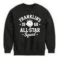thumbnail image 1 of Peanuts - Franklins All Star Squad - Toddler & Youth Crewneck Fleece Sweatshirt, 1 of 6
