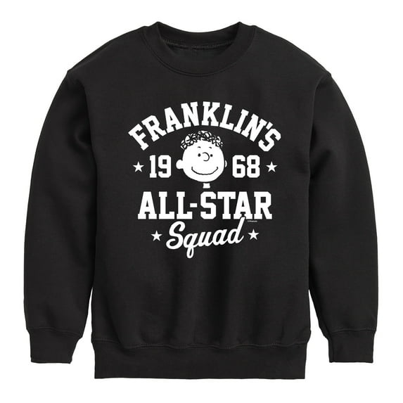 Peanuts - Franklins All Star Squad - Toddler & Youth Crewneck Fleece Sweatshirt