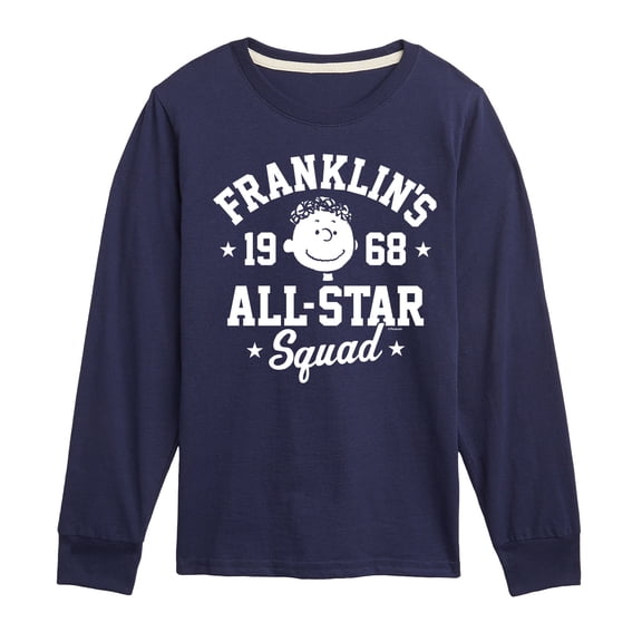 Peanuts - Franklins All Star Squad - Toddler & Youth Long Sleeve Graphic T-Shirt