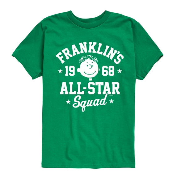 Peanuts - Franklins All Star Squad - Toddler & Youth Short Sleeve Graphic T-Shirt