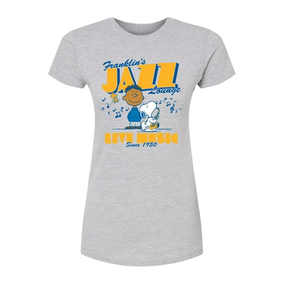 Peanuts - Franklins Jazz Lounge -Juniors Fitted Short Sleeve Graohic T-Shirt