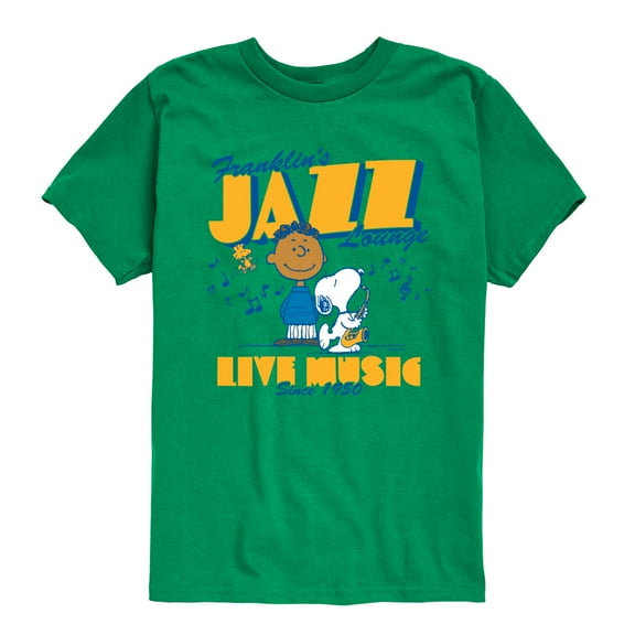 Peanuts - Franklins Jazz Lounge - Youth Boys Short Sleeve Graphic T-Shirt