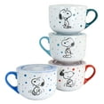 thumbnail image 1 of Peanuts Freckled Joy 25oz Stoneware 4 Piece Soup Cup and Lid Set in Assorted Designs, 1 of 8