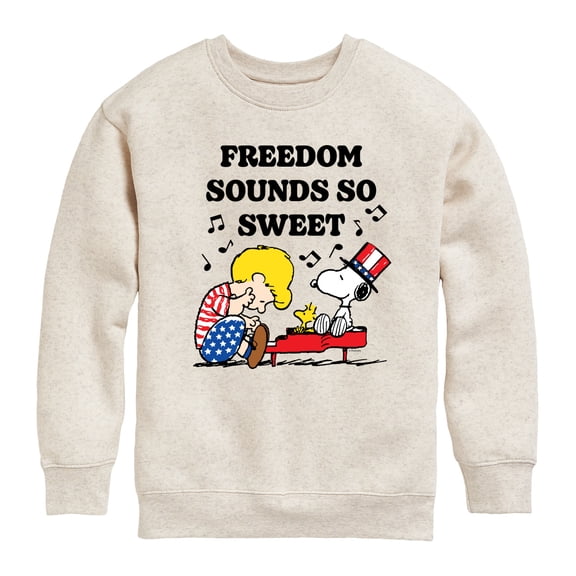 Peanuts - Freedom Sounds So Sweet - Toddler & Youth Crewneck Fleece Sweatshirt