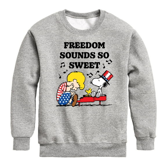 Peanuts - Freedom Sounds So Sweet - Toddler & Youth Crewneck Fleece Sweatshirt