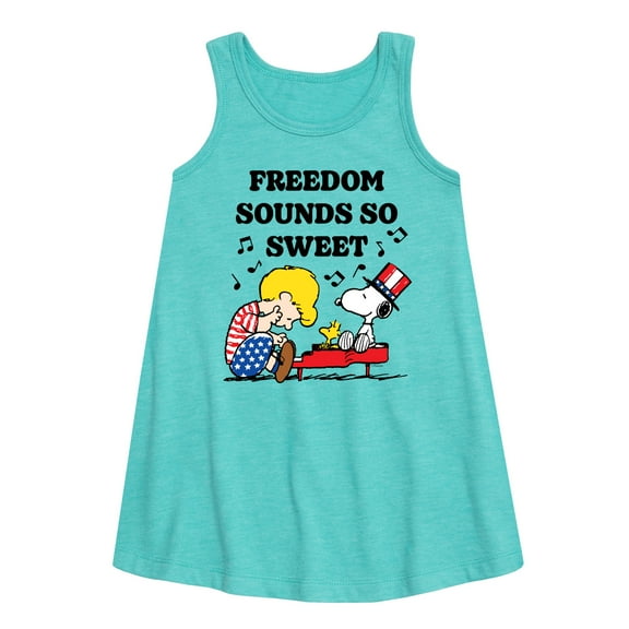 Peanuts - Freedom Sounds So Sweet - Toddler & Youth Girls A-line Dress