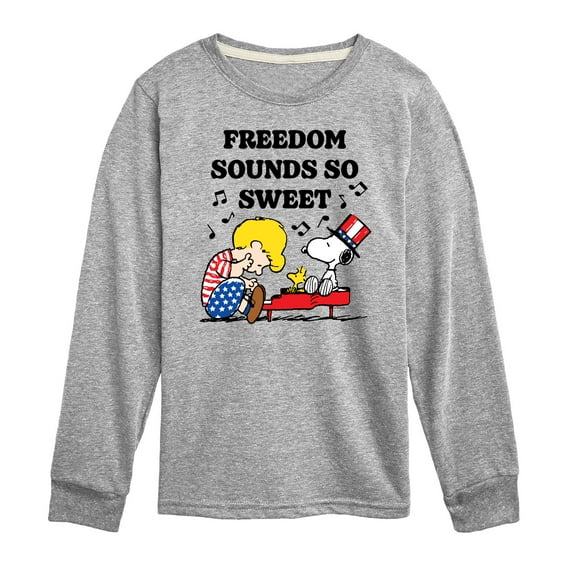 Peanuts - Freedom Sounds So Sweet - Toddler & Youth Long Sleeve Graphic T-Shirt