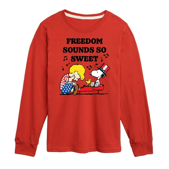 Peanuts - Freedom Sounds So Sweet - Toddler & Youth Long Sleeve Graphic T-Shirt