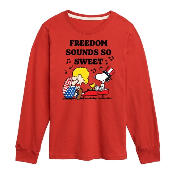 Peanuts - Freedom Sounds So Sweet - Toddler & Youth Long Sleeve Graphic T-Shirt