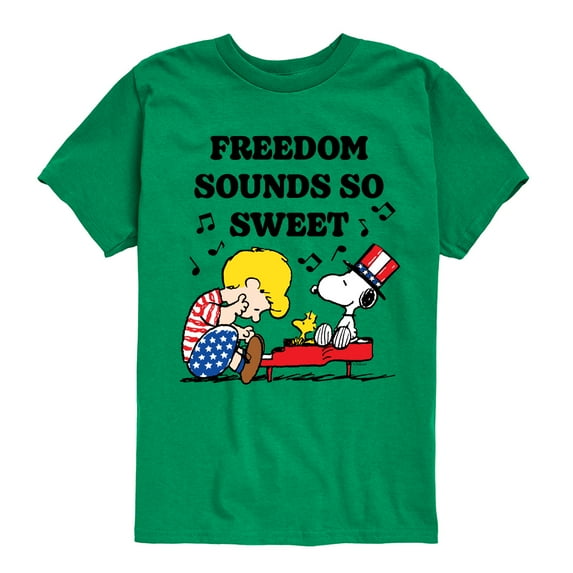 Peanuts - Freedom Sounds So Sweet - Toddler & Youth Short Sleeve Graphic T-Shirt