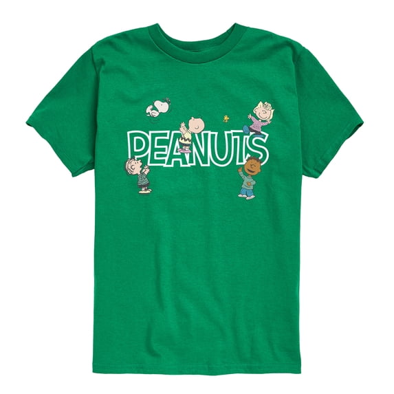 Peanuts - Friends Playing - Youth Boys Short Sleeve Graphic T-Shirt