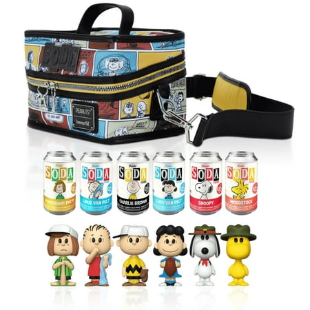 Peanuts Funko Soda! 6-Piece Set of Vinyl Figures in Soda Cans with 8" Cooler Bag