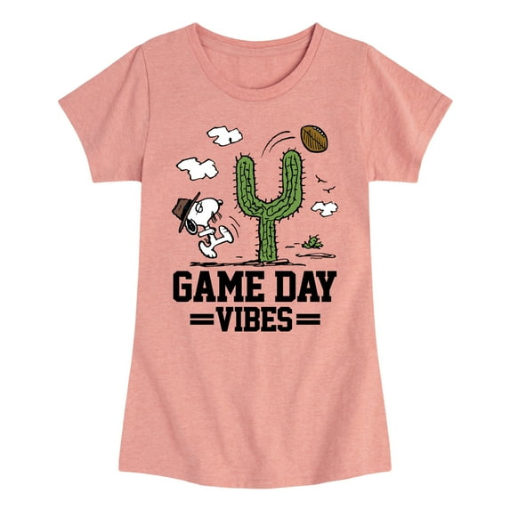Peanuts - Game Day Vibes - Toddler & Youth Girls Short Sleeve Graphic T-Shirt