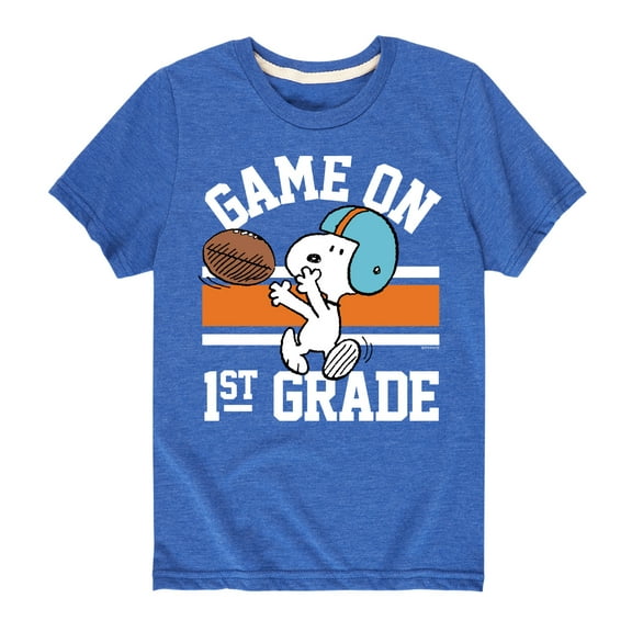 Peanuts - Game On 1st Grade - Toddler And Youth Short Sleeve Graphic T-Shirt