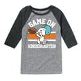 thumbnail image 1 of Peanuts - Game On 1st Kindergarten - Toddler And Youth Raglan Graphic T-Shirt, 1 of 5