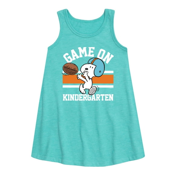 Peanuts - Game On Kindergarten - Back to School - Toddler and Youth Girls A-line Dress