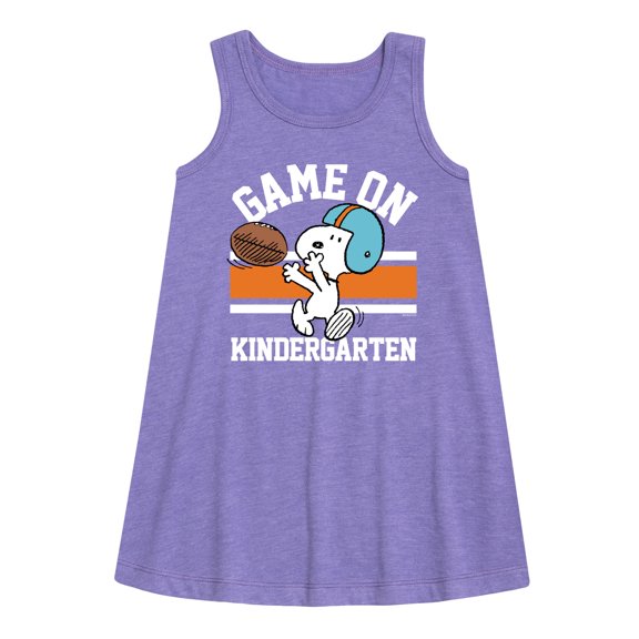 Peanuts - Game On Kindergarten - Back to School - Toddler and Youth Girls A-line Dress