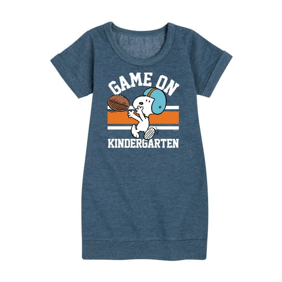 Peanuts - Game On Kindergarten - Toddler And Youth Girls Fleece Dress