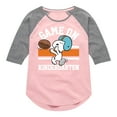 thumbnail image 1 of Peanuts - Game On Kindergarten - Toddler And Youth Girls Raglan Graphic T-Shirt, 1 of 6