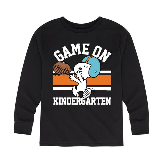 Peanuts - Game On Kindergarten - Toddler And Youth Long Sleeve Graphic T-Shirt