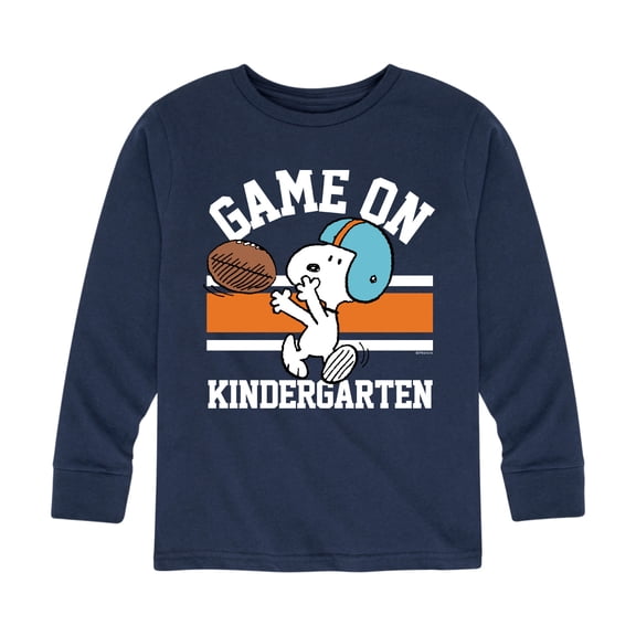 Peanuts - Game On Kindergarten - Toddler And Youth Long Sleeve Graphic T-Shirt