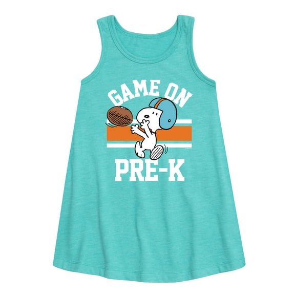 Peanuts - Game On Pre-K - Back to School - Toddler and Youth Girls A-line Dress