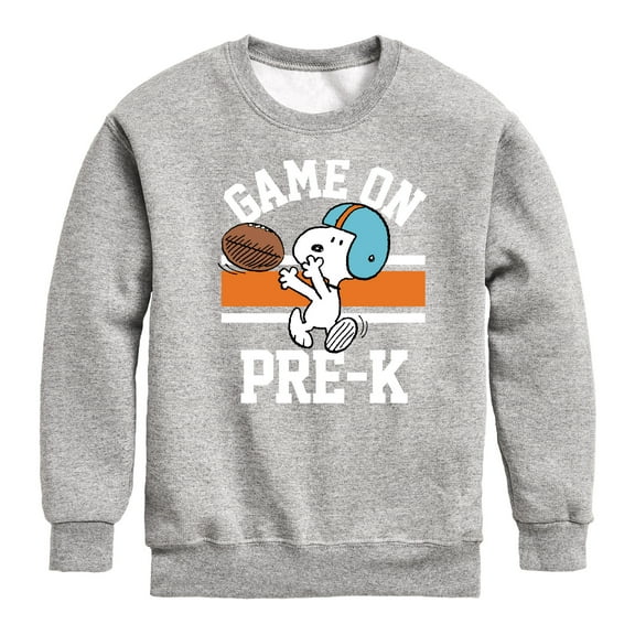 Peanuts - Game On Pre-K - Toddler And Youth Crewneck Fleece Sweatshirt
