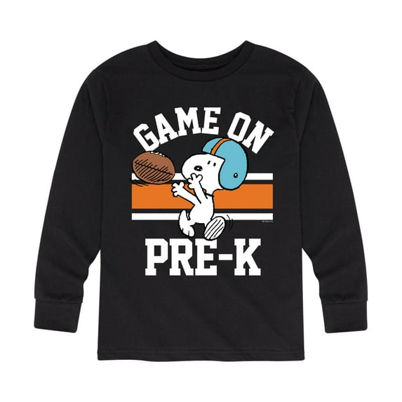 Peanuts - Game On Pre-K - Toddler And Youth Long Sleeve Graphic T-Shirt