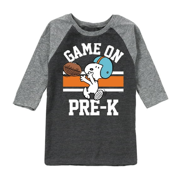 Peanuts - Game On Pre-K - Toddler And Youth Raglan Graphic T-Shirt